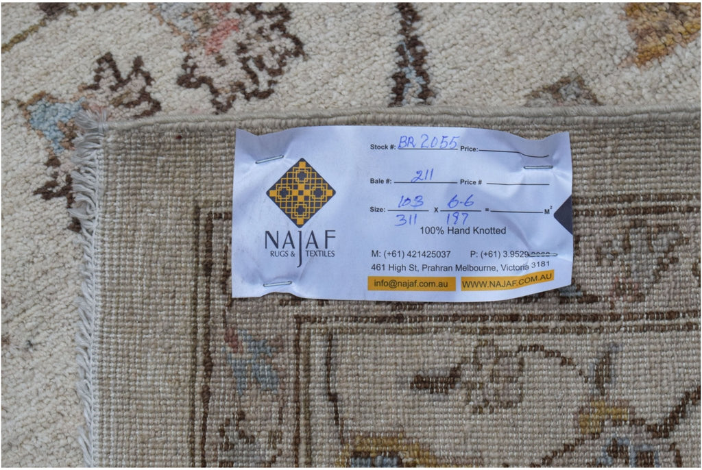 Handmade Afghan Chobi Rug | 311 x 197 cm | 10'3" x 6'6" - Najaf Rugs & Textile