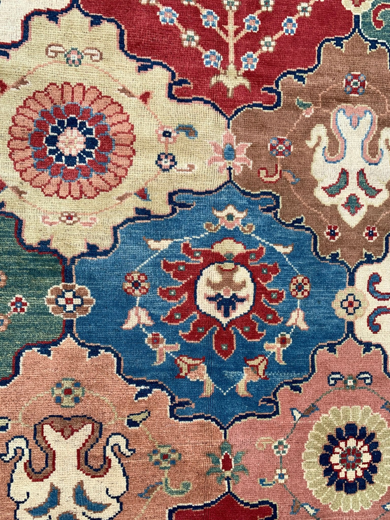Handmade Afghan Chobi Rug | 457 x 368 cm | 15' x 12'1" - Najaf Rugs & Textile