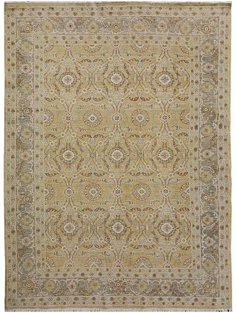 Handmade Afghan Chobi Rug | Bamyan Collection | 281 x 208 cm | 9'3" x 6'10" - Najaf Rugs & Textile