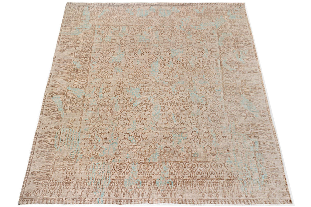 Handmade Afghan Chobi Rug | Bamyan Collection | 291 x 233 cm | 9'7" x 7'8" - Najaf Rugs & Textile
