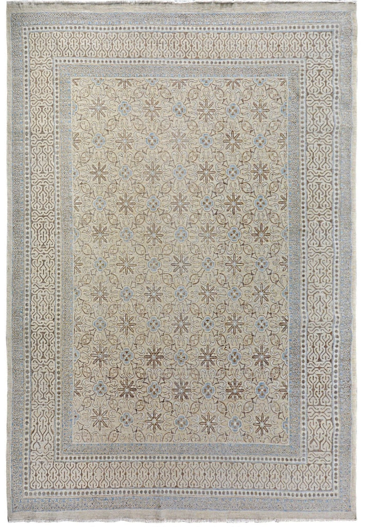 Handmade Afghan Chobi Rug | Bamyan Collection | 291 x 242 cm | 9'7" x 7'10" - Najaf Rugs & Textile