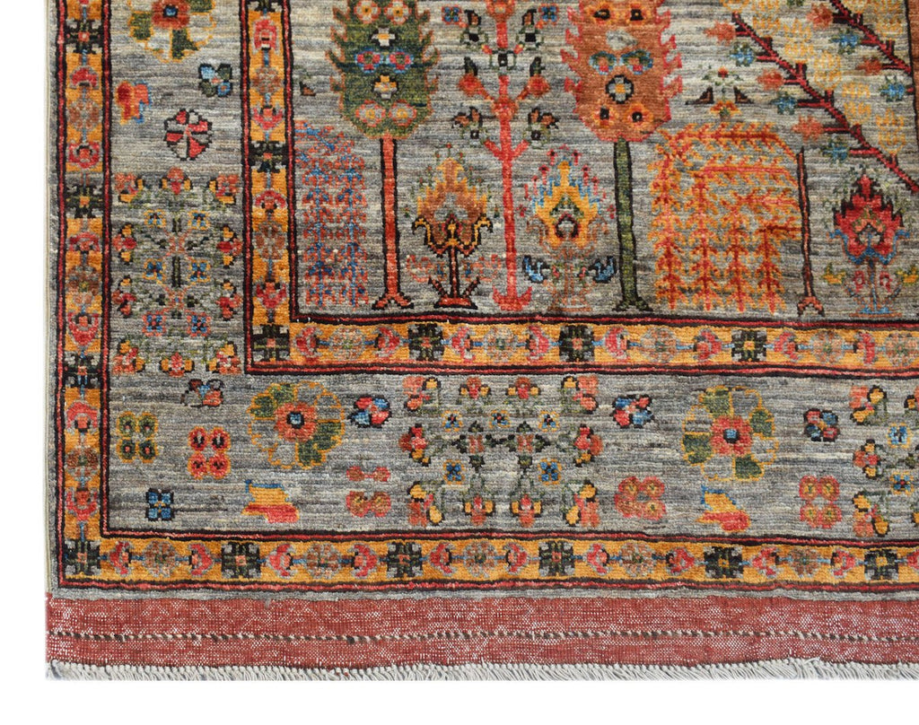 Handmade Afghan Chobi Tree Of Life Rug | 250 x 171 cm | 8'3" x 5'7" - Najaf Rugs & Textile