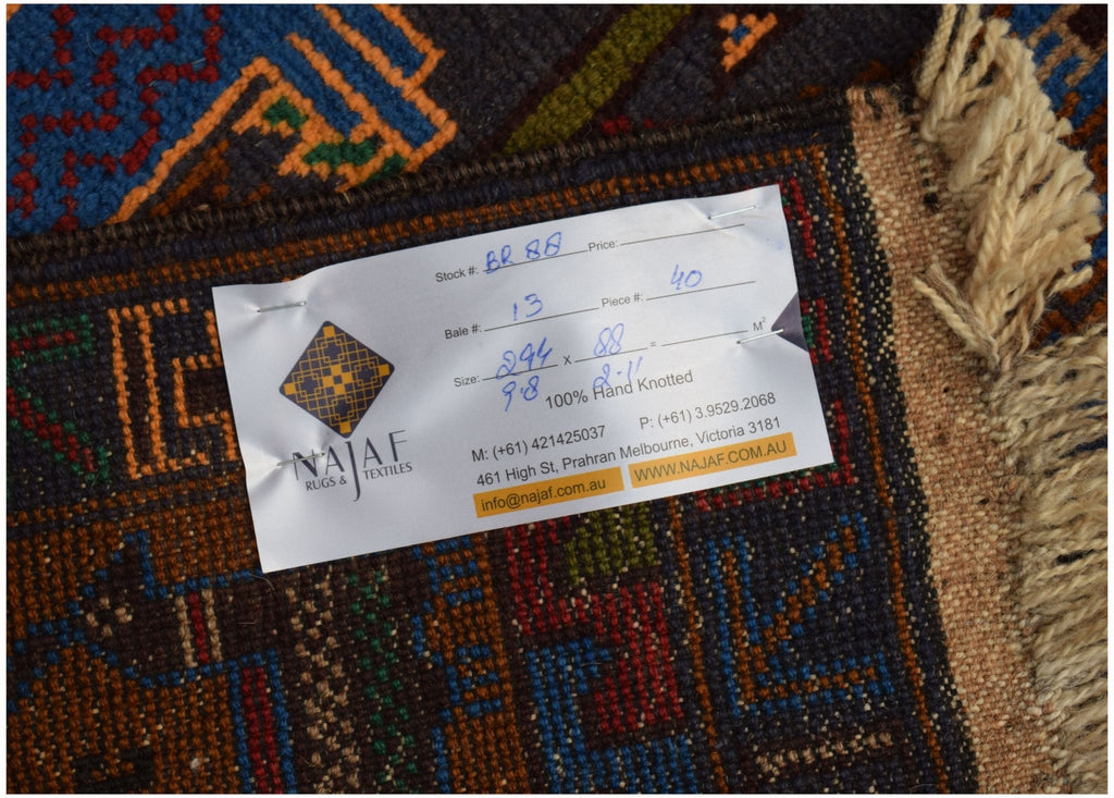 Handmade Afghan Hunting Design Hallway Runner | 294 x 88 cm | 9'8" x 2'11" - Najaf Rugs & Textile