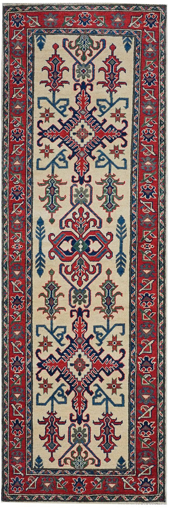 Handmade Afghan Kazakh Hallway Runner | 251 x 86 cm - Najaf Rugs & Textile