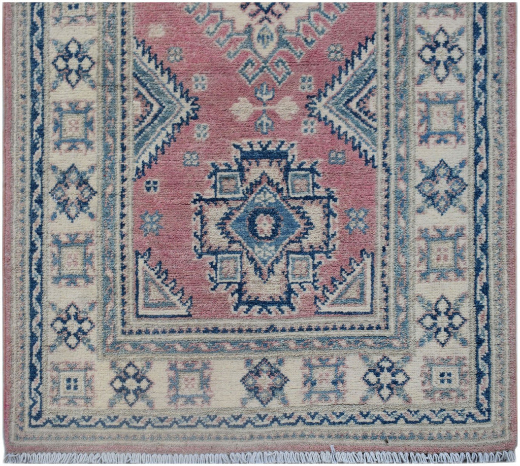 Handmade Afghan Kazakh Hallway Runner | 286 x 79 cm | 9'5" x 2'8" - Najaf Rugs & Textile