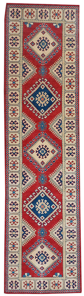 Handmade Afghan Kazakh Hallway Runner | 290 x 80 cm - Najaf Rugs & Textile