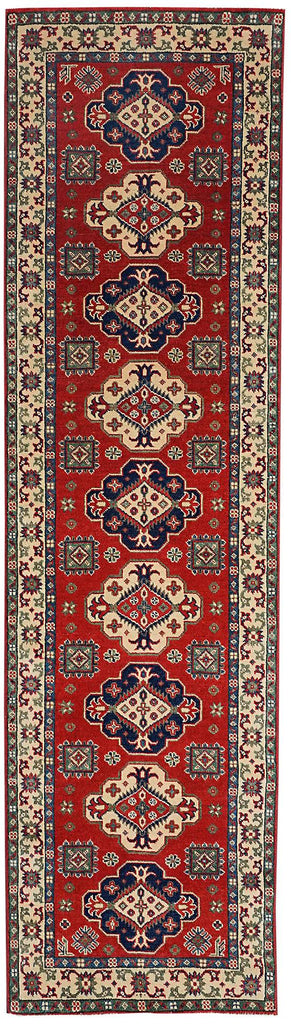 Handmade Afghan Kazakh Hallway Runner | 290 x 83 cm | 9'5" x 2'7" - Najaf Rugs & Textile