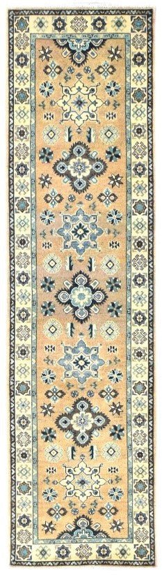 Handmade Afghan Kazakh Hallway Runner | 292 x 79 cm | 9'5" x 2'6" - Najaf Rugs & Textile