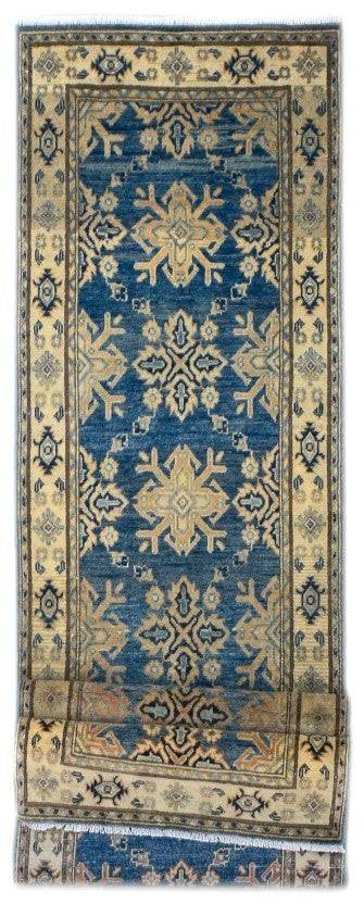 Handmade Afghan Kazakh Hallway Runner | 292 x 81 cm | 9'5" x 2'6" - Najaf Rugs & Textile