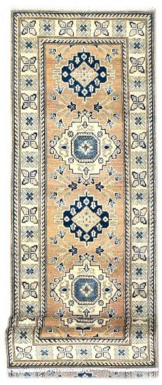 Handmade Afghan Kazakh Hallway Runner | 294 x 79 cm - Najaf Rugs & Textile
