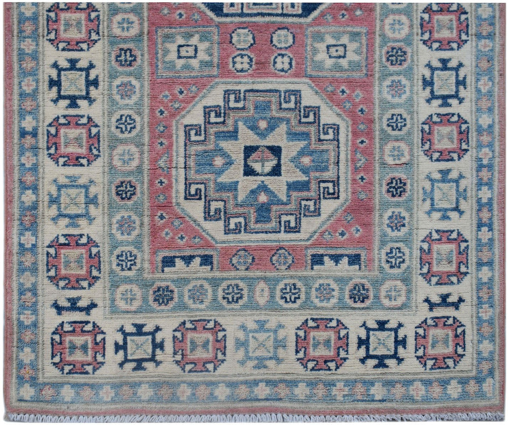 Handmade Afghan Kazakh Hallway Runner | 294 x 82 cm | 9'8" x 2'8" - Najaf Rugs & Textile