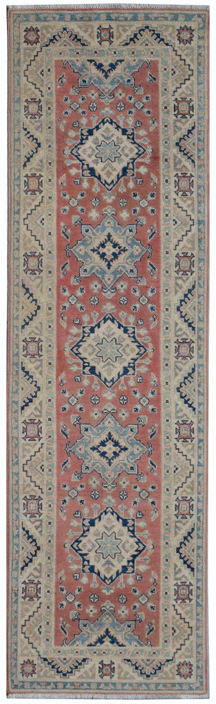 Handmade Afghan Kazakh Hallway Runner | 294 x 85 cm | 9'8" x 2'9" - Najaf Rugs & Textile