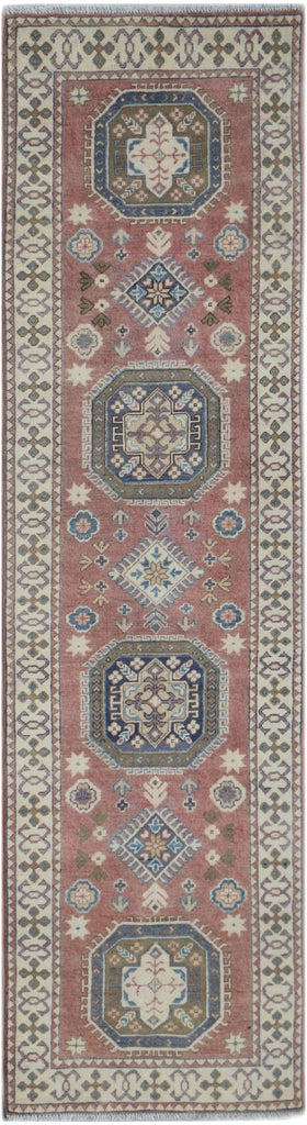 Handmade Afghan Kazakh Hallway Runner | 295 x 80 cm | 9'8" x 2'8" - Najaf Rugs & Textile