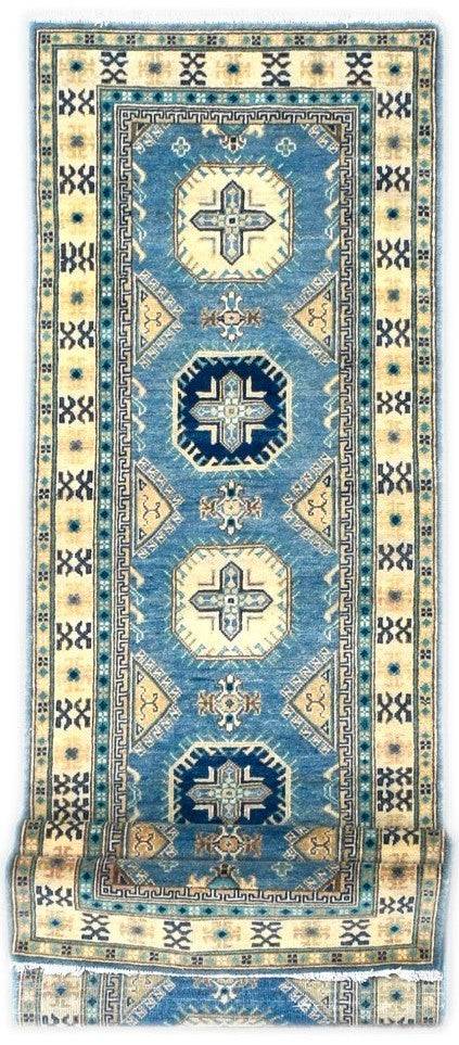 Handmade Afghan Kazakh Hallway Runner | 300 x 80 cm - Najaf Rugs & Textile