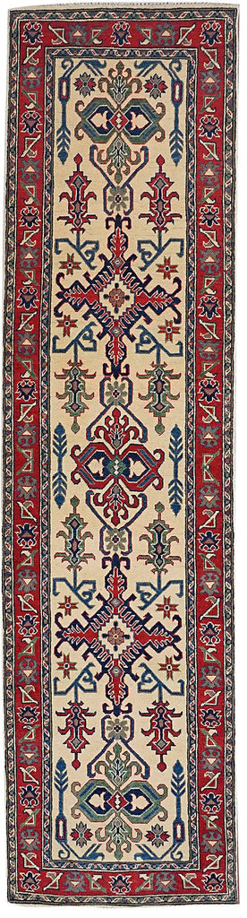 Handmade Afghan Kazakh Hallway Runner | 315 x 82 cm | 10'3" x 2'6" - Najaf Rugs & Textile