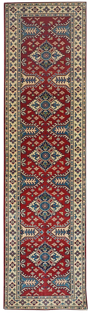 Handmade Afghan Kazakh Hallway Runner | 348 cm x 80 cm - Najaf Rugs & Textile