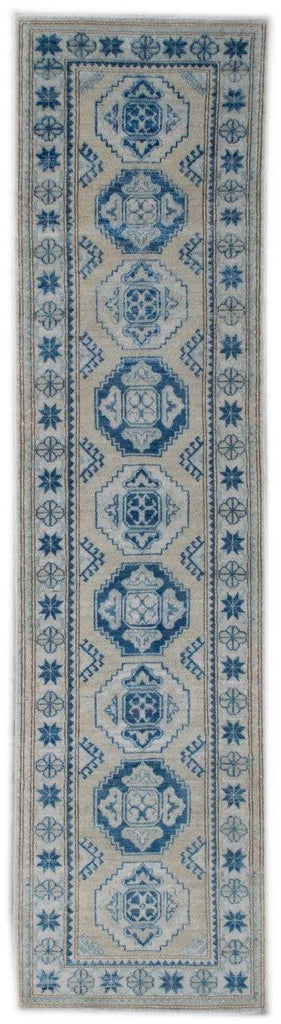 Handmade Afghan Kazakh Hallway Runner | 348 x 82 cm - Najaf Rugs & Textile