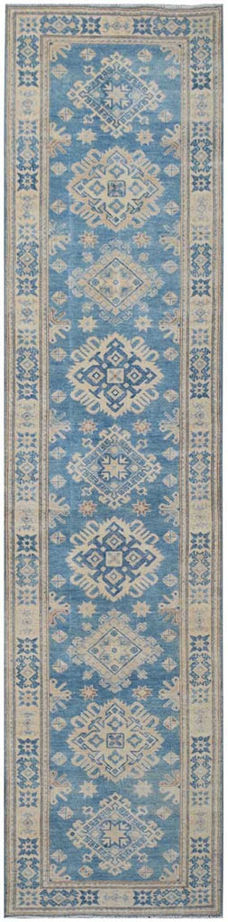 Handmade Afghan Kazakh Hallway Runner | 385 x 83 cm - Najaf Rugs & Textile