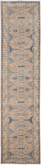 Handmade Afghan Kazakh Hallway Runner | 386 x 79 cm - Najaf Rugs & Textile