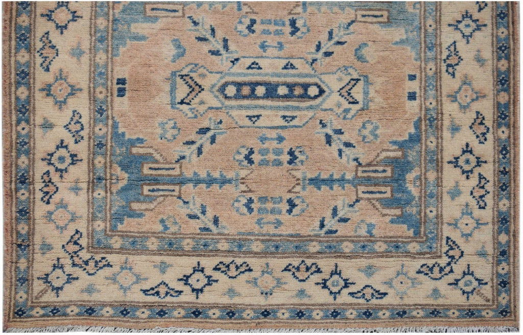Handmade Afghan Kazakh Hallway Runner | 386 x 79 cm - Najaf Rugs & Textile
