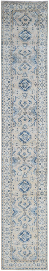 Handmade Afghan Kazakh Hallway Runner | 454 x 77 cm | 14'4" x 2'6" - Najaf Rugs & Textile