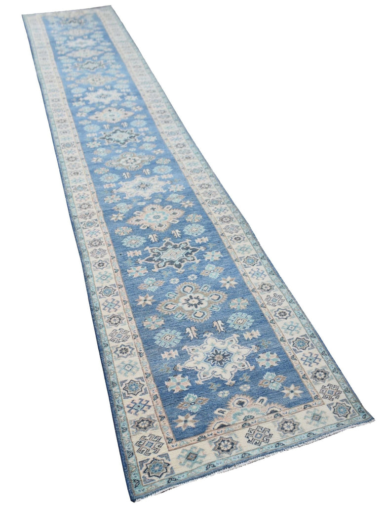 Handmade Afghan Kazakh Hallway Runner | 591 x 78 cm - Najaf Rugs & Textile