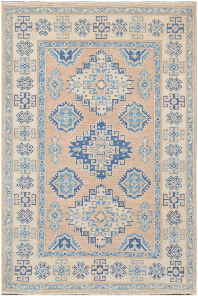 Handmade Afghan Kazakh Rug | 141 x 100 cm - Najaf Rugs & Textile