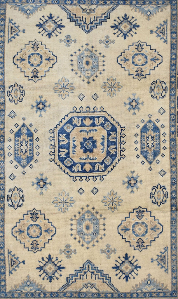 Handmade Afghan Kazakh Rug | 145 x 102 cm | 4'7" x 3'3" - Najaf Rugs & Textile