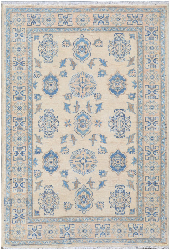 Handmade Afghan Kazakh Rug | 147 x 101 cm | 4'8" x 3'3" - Najaf Rugs & Textile
