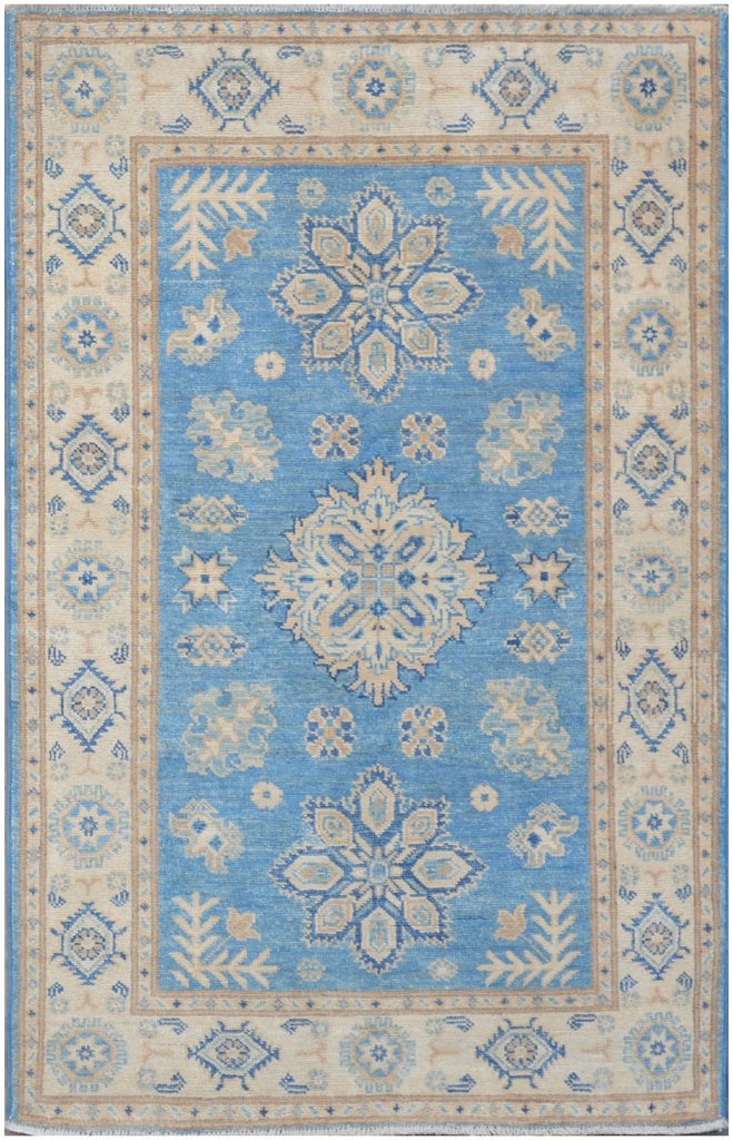 Handmade Afghan Kazakh Rug | 150 x 99 cm | 4'9" x 3'2" - Najaf Rugs & Textile