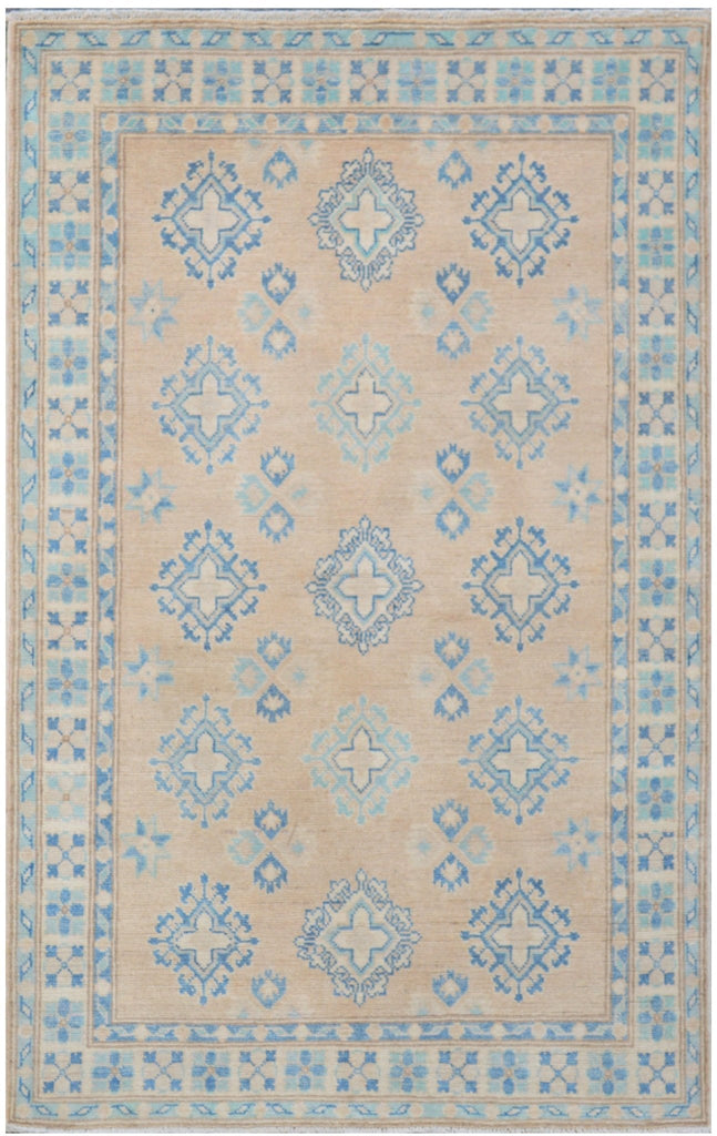 Handmade Afghan Kazakh Rug | 152 x 100 cm | 4'9" x 3'2" - Najaf Rugs & Textile