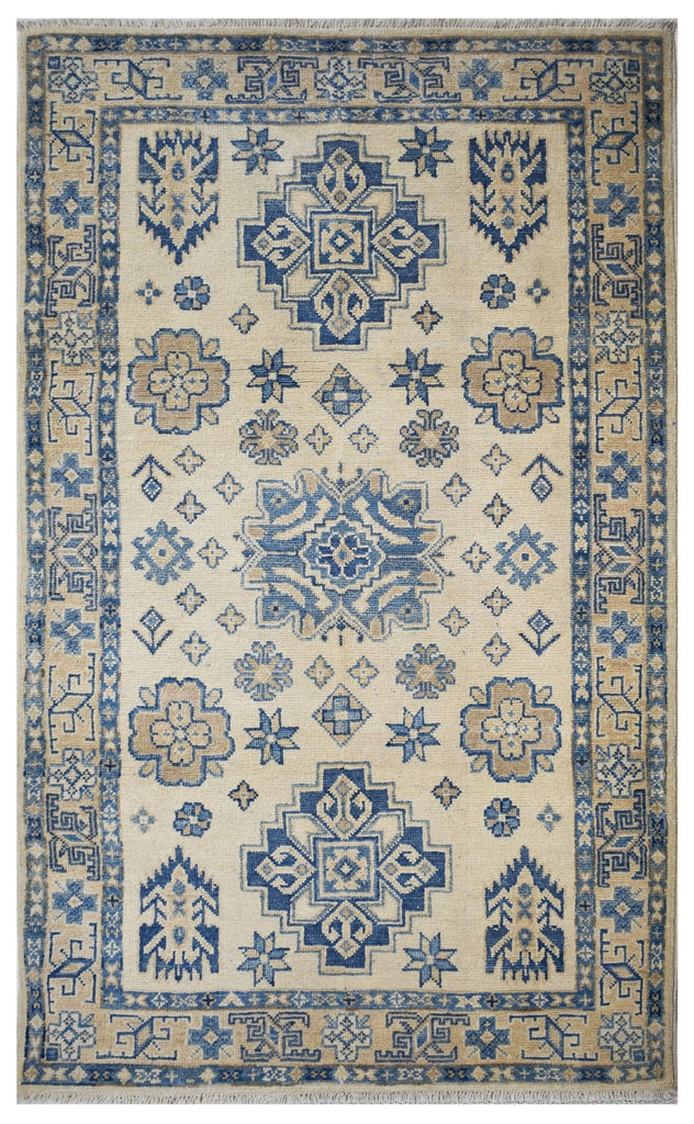 Handmade Afghan Kazakh Rug | 152 x 95 cm | 4'9" x 3'1" - Najaf Rugs & Textile