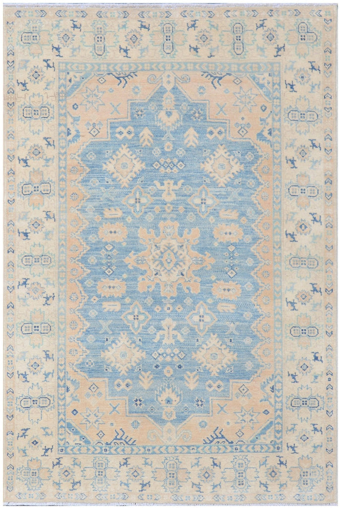 Handmade Afghan Kazakh Rug | 182 x 120 cm | 5'9" x 3'9" - Najaf Rugs & Textile