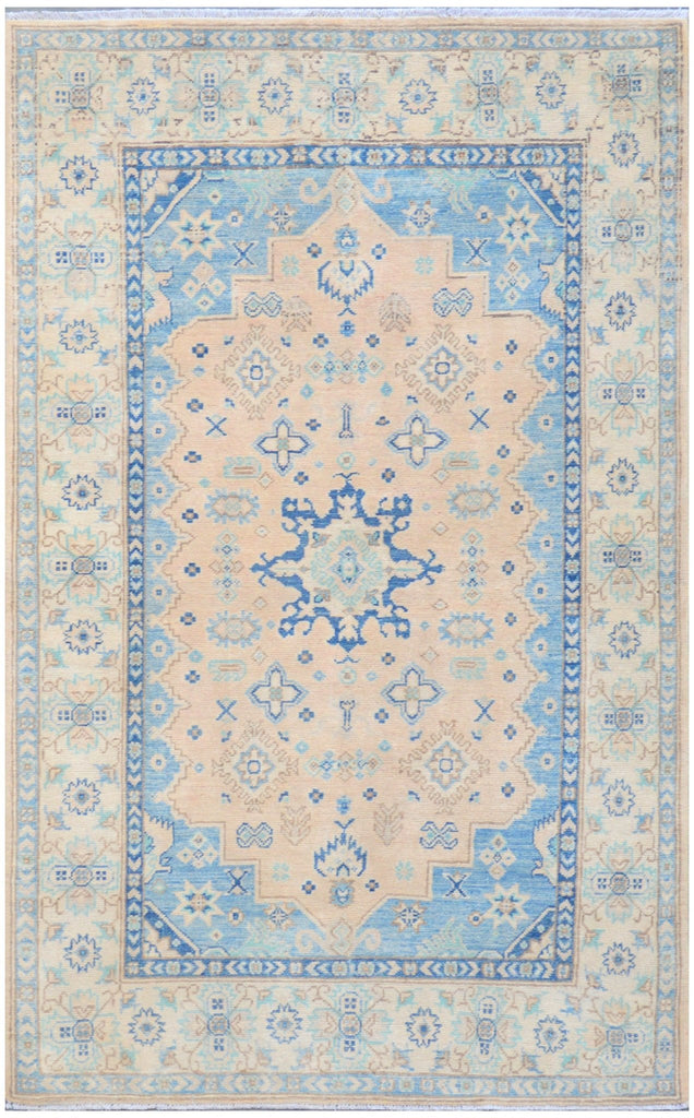 Handmade Afghan Kazakh Rug | 193 x 121 cm | 6'3" x 3'9" - Najaf Rugs & Textile