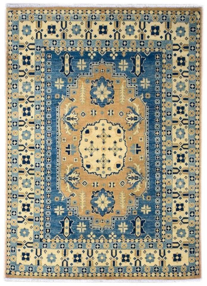 Handmade Afghan Kazakh Rug | 201 x 147 cm | 6'6" x 4'8" - Najaf Rugs & Textile