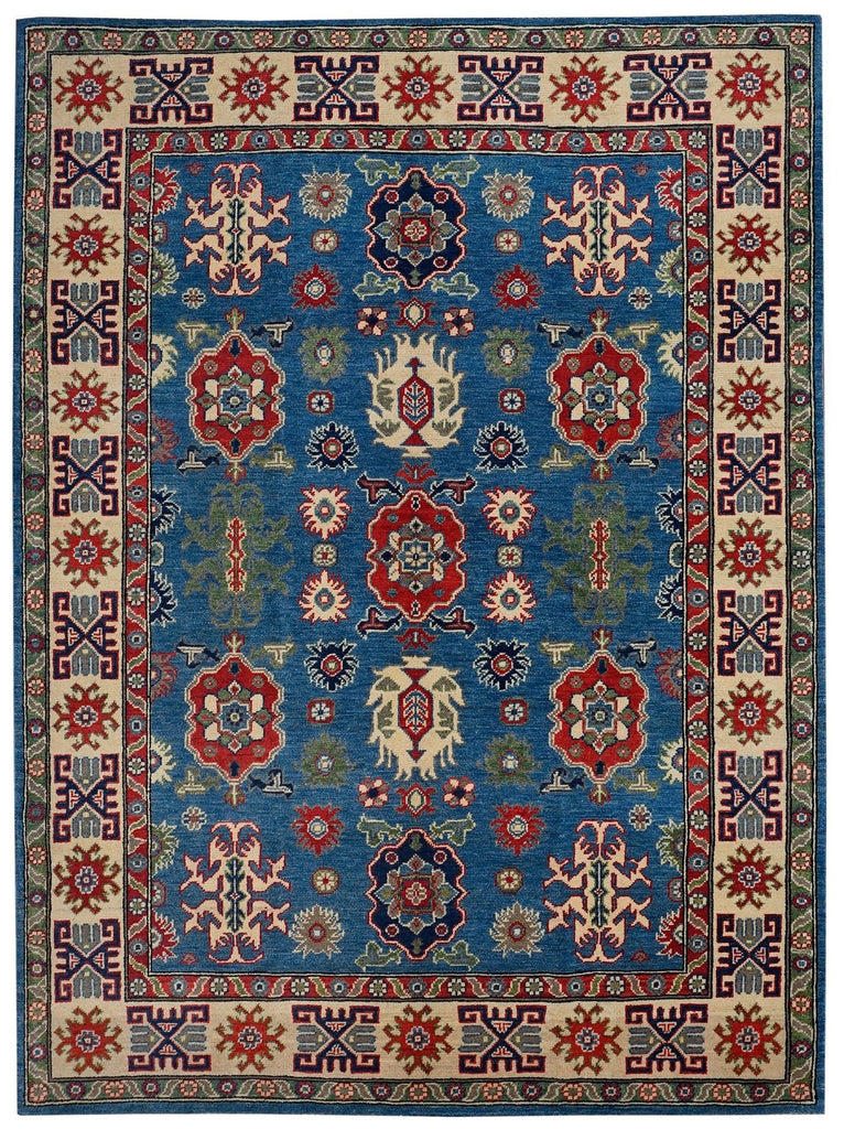 Handmade Afghan Kazakh Rug | 204 x 154 cm - Najaf Rugs & Textile