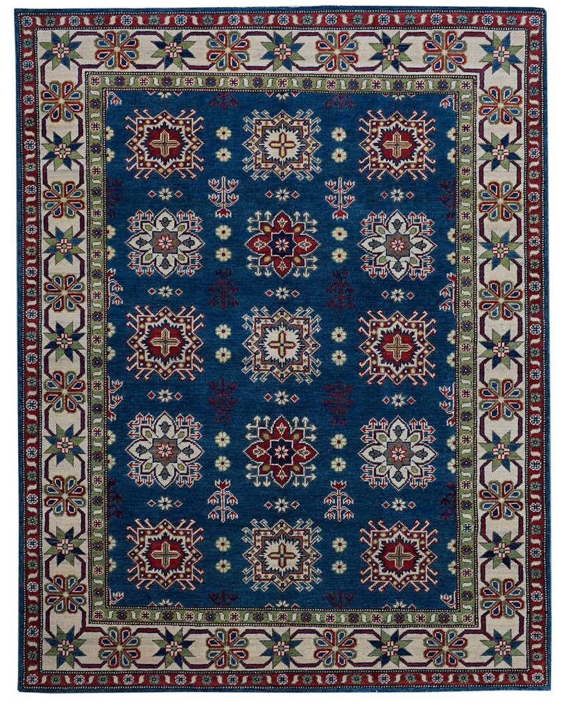 Handmade Afghan Kazakh Rug | 211 x 153 cm - Najaf Rugs & Textile