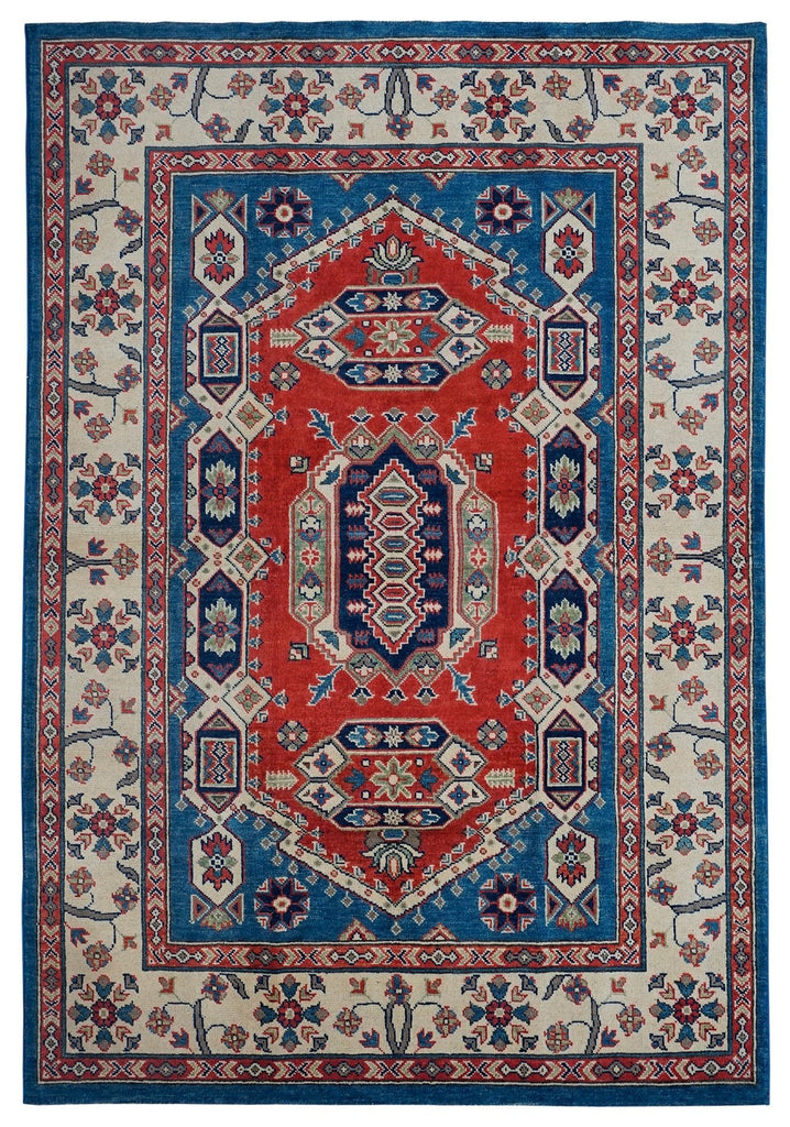 Handmade Afghan Kazakh Rug | 212 x 150 cm - Najaf Rugs & Textile