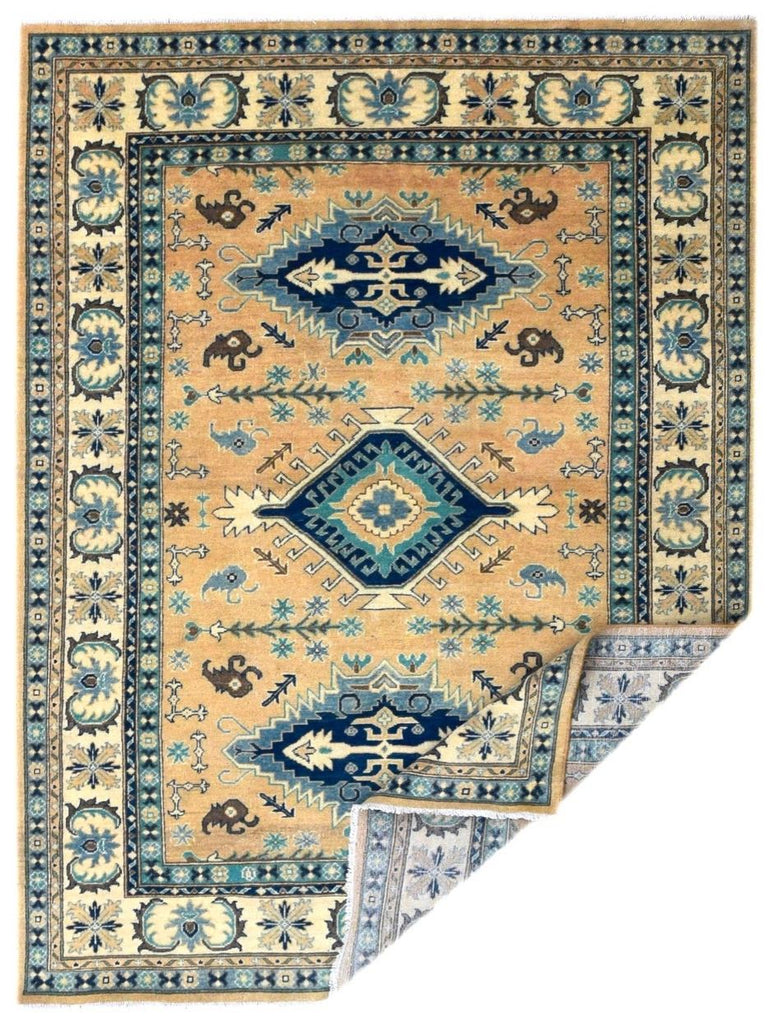 Handmade Afghan Kazakh Rug | 262 x 181 cm | 8'6" x 5'9" - Najaf Rugs & Textile