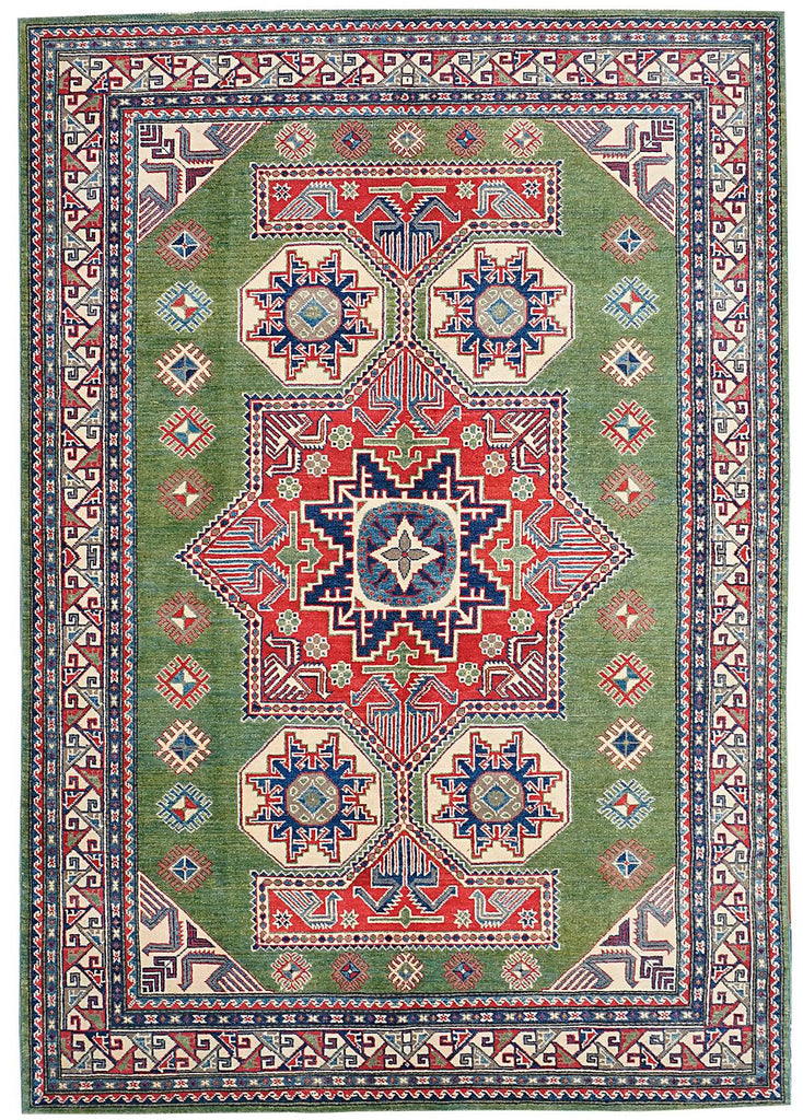 Handmade Afghan Kazakh Rug | 271 x 179 cm | 8'9" x 5'8" - Najaf Rugs & Textile