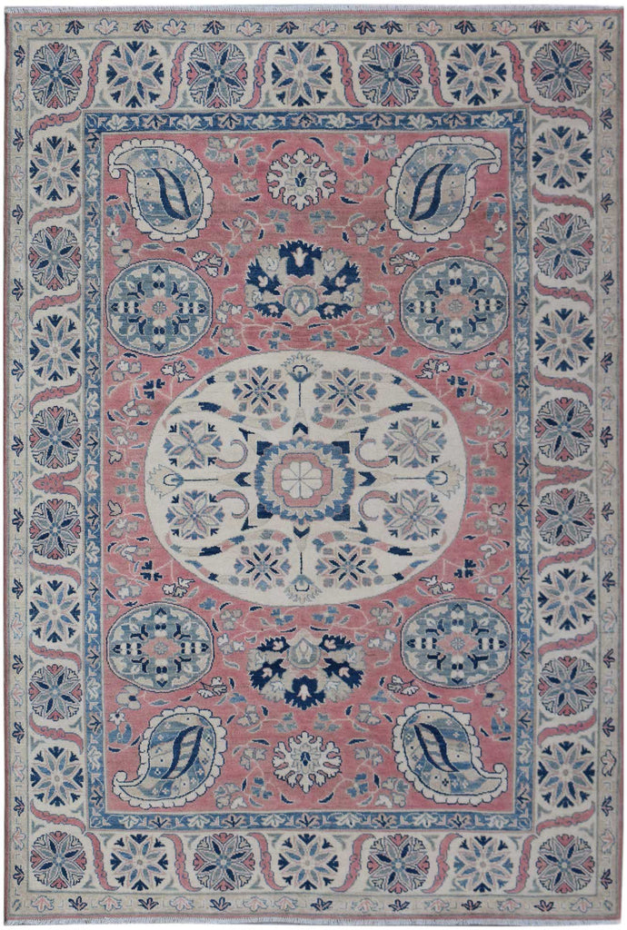 Handmade Afghan Kazakh Rug | 275 x 205 cm | 9' x 6'9" - Najaf Rugs & Textile