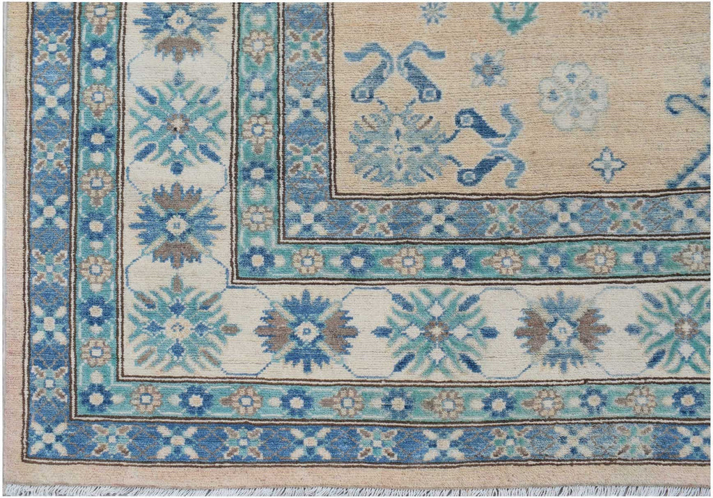Handmade Afghan Kazakh Rug | 290 x 243 cm | 9'7" x 8' - Najaf Rugs & Textile
