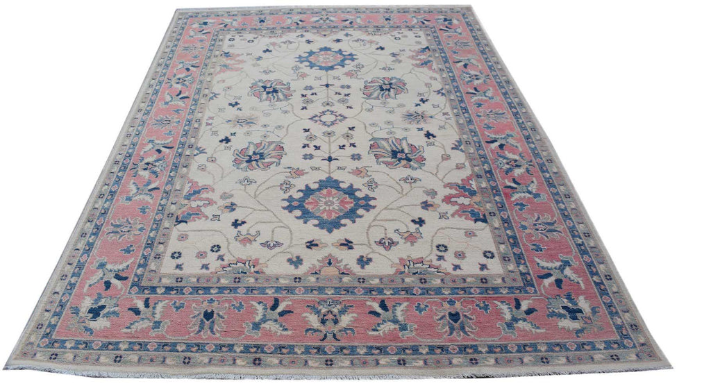 Handmade Afghan Kazakh Rug | 291 x 198 cm | 9'7" x 6'6" - Najaf Rugs & Textile