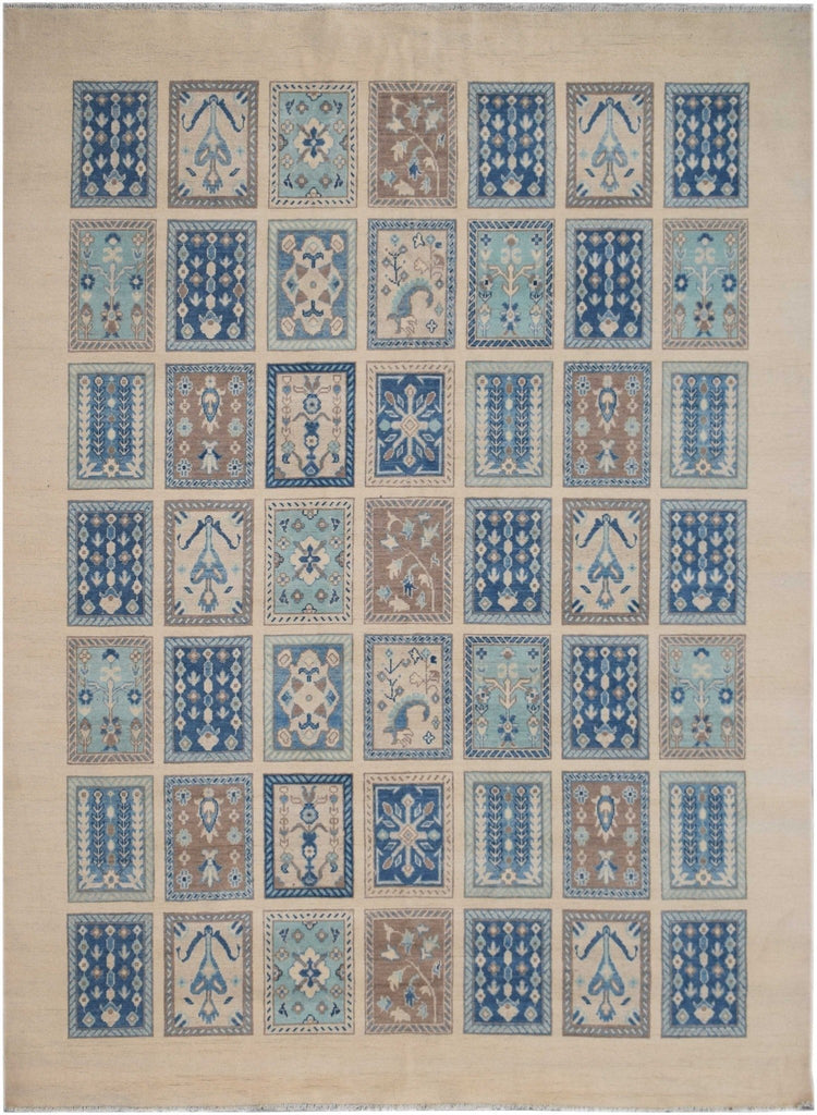 Handmade Afghan Kazakh Rug | 301 x 242 cm | 9'11" x 8' - Najaf Rugs & Textile