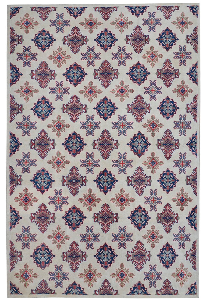Handmade Afghan Kazakh Rug | 302 x 204 cm | 9'9" x 6'7" - Najaf Rugs & Textile