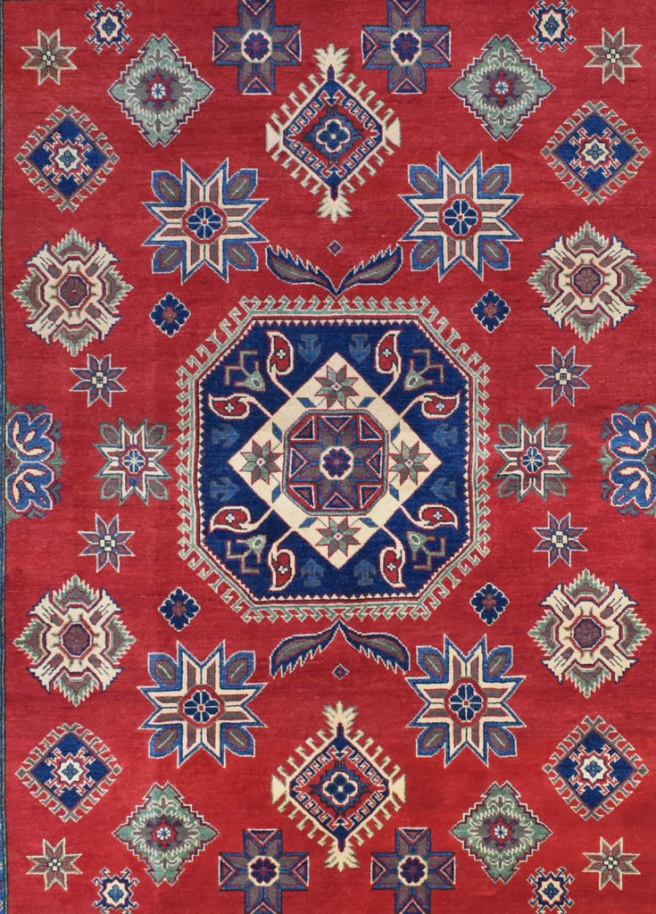 Handmade Afghan Kazakh Rug | 303 x 247 cm | 9'9" x 8'10" - Najaf Rugs & Textile