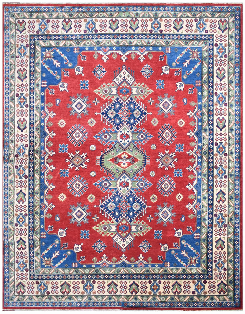Handmade Afghan Kazakh Rug | 304 x 244 cm | 9'9" x 8' - Najaf Rugs & Textile