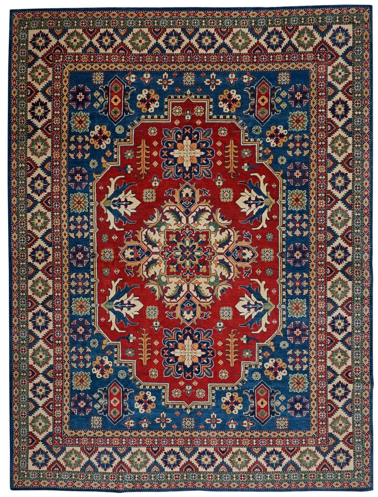 Handmade Afghan Kazakh Rug | 305 x 240 cm | 10' x 7'8" - Najaf Rugs & Textile