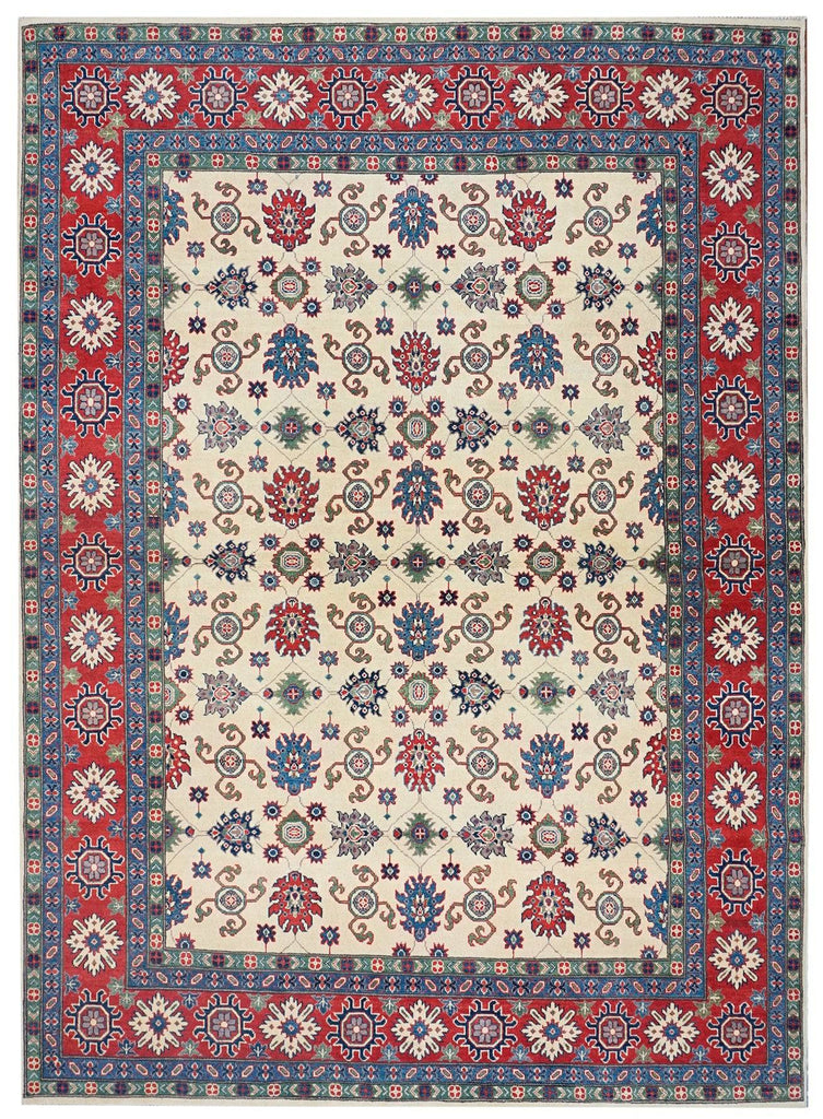 Handmade Afghan Kazakh Rug | 308 x 249 cm | 10'10" x 8'1" - Najaf Rugs & Textile