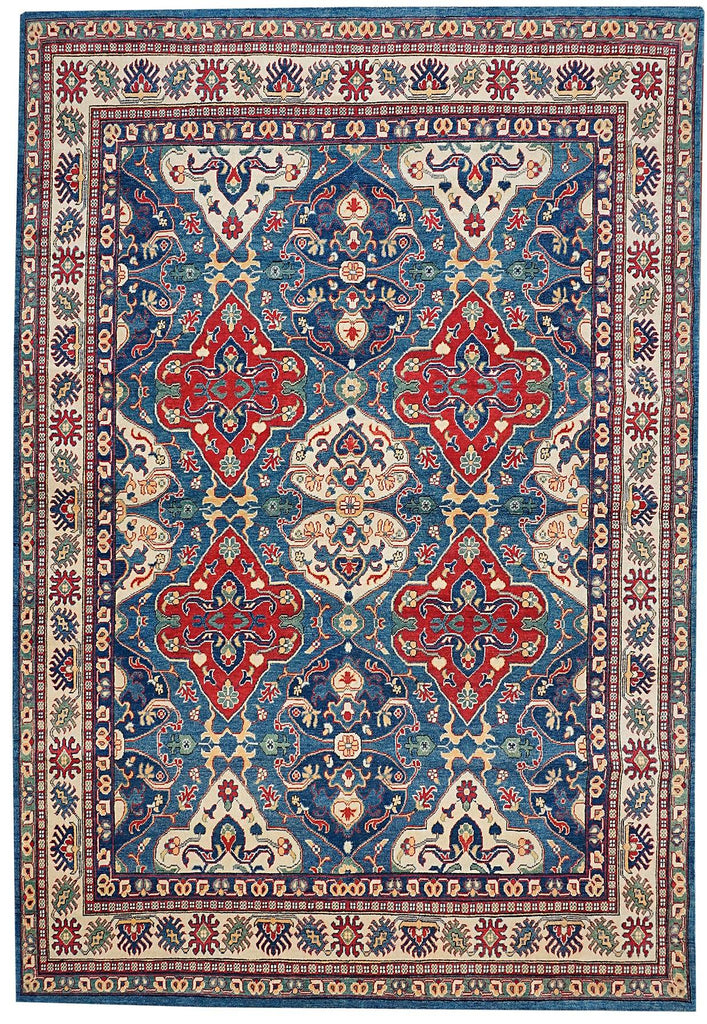 Handmade Afghan Kazakh Rug | 311 x 239 cm | 10'2 x 7'8" - Najaf Rugs & Textile